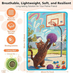 Cat Scratching Mat with Bonus Adhesive Catnip | All-in-One 23.6x15.7 Inch Sisal Scratcher for Wall/Floor, Stops Couch Carpet Scratching, Durable Anti-Slip