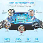 2 Pack Dog Bark Collar, 2025 Bark Collar for Large Medium Small Dogs 5-130 lbs - Smart Rechargeable Anti-Barking Training Collar with 10 Adjustable Sensitivity-Bark Collars with Beep Vibratio (2 Pack)