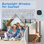 Soft Ring Blk Dog Bells to Go Outside - Wireless Dog Door Bell with 1000ft Range, 60 Melodies, LED, Waterproof Potty Training Bell for Dogs - Dog Door Bells for Potty Training(2 Receivers & 1 Bell)