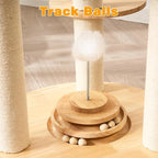 HITTITE Solid Wood Cat Tree Tower with Scratching Post, 61 Inches Tall Cat Towers with Capsule and Condo, Modern Cat Tower with Hammock and Removable Top Bed for Indoor Cats.White