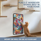 The Cat Ladies Scratching Poster - Wall Scratcher Pads - Scratch Mat Art Print for Indoor Cats - Furniture, Couch, and Carpet Protector - Wall Mounted or Floor Sisal Scratchers