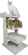New Cat Condos Beige Large Kitty Cat Tree Perch