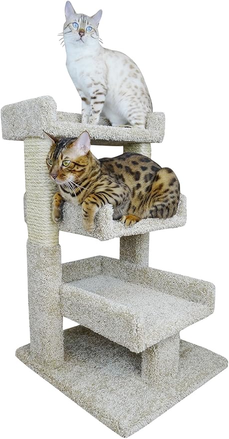 New Cat Condos Beige Large Kitty Cat Tree Perch