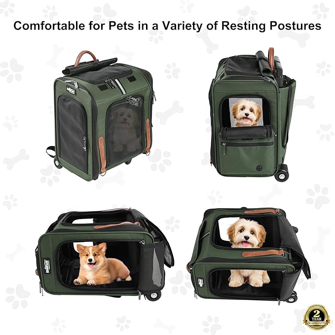 EliteField Deluxe Backpack Pet Carrier (3 Year Warranty, Airline Approved), Travel Soft-Sided Carrier Bag for Dogs, Cats & Small Pets