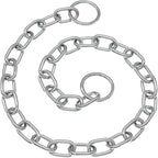Herm Sprenger Chrome Plated Steel Fur Saver Dog Collar with Medium Link Professional Training Collar for Small Medium Large Dogs Correction Slip Chain Made in Germany (18 inches (46 cm))