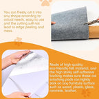 78”x15.8” Trimmable Cat Scratching Post Carpet Cover Cat Scratcher Mat Self-Adhesive Tree Shelves Replacement Parts Mat Cat Scratcher Couch Furniture Protector for Indoor Cats (78.8"*15.8",Dark Grey)