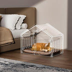Acrylic Dog House Indoor.Clear Dog Crate for Small Dogs, Modern Indoor Dog Kennel for Most Small Dog Cat Pet (Clear, 15.7 * 21.5 * 27 inch)