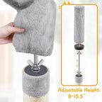 Yaheetech Cat Tree, Floor to Ceiling Cat Tower for Large Cats, 89-104.5in Height Adjustable Tall Climbing Tree w/Scratching Posts, Condo and Perches, Light Gray