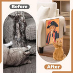 Sisal Cat Scratcher Mat, Cat Wall Scratcher for Indoor Cats, 23.6x15.7 Inch Cat Scratch Pad with Hook & Loop, Wall Mounted Cat Scratching Post to Protect Couch and Carpet（Royal Cat）