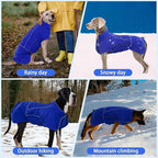 MIGOHI Waterproof Dog Jacket,XL Dog Coat,Reflective XL Fleece Jacket for Dogs,Extra Large Winter Coat Snowsuit,Large Snow Clothes for Dogs Male Female,Australian Shepherd,Beagle,XL,Blue