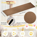 Cat Scratch Furniture Protector, 78.7''x15.8'' Trimmable DIY Self-Adhesive, Durable Corner Scratcher Couch Protectors from Cat Claws for Sofa, Tree Shelves & Scratching Posts (Brown)