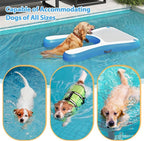 COZIWOW Dog Boat Ramp 60" L Extra Wide Dog Pool Ramp,Floating Water Ladder for Dogs Up to 220 lbs,Puncture-Resistant Surface Ideal for Pools,Lakes,Boats,Docks,with Non-Slip Pad