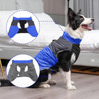 Warm Fleece Dog Coats for Medium Dogs,D-Rings Waterproof Puppy Jacket for Cold Winter,Blue XL