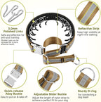 Mayerzon Martingale No Pull Collar for Large Medium Dogs, Patented Dog Walking Training Collar for Pulling, 1.5'' Wide Alloy Buckle, Neoprene Padded, Adjustable, Reflective, Easy to Use(M, Brown)