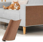 uxcell Self-Adhesive Cat Scratching Mat, 1 Roll 11.8" x 11.8" Couch Protector from Cat Claws for DIY Sofa, Wall, Doors, Cut Anti Cat Scratch Pad Carpet Mat, Brown