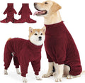 Dog Winter Coat Soft Pullover Pajamas, Warm Dogs Cold Weather Coats Fleece Coat, Cozy Dog Winter Jacket Windproof Fullbody Jumpsuit Onesie Fleece Sweater Clothes Apparel for Dogs