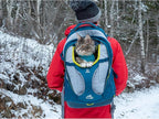 Kurgo G-Train Dog Carrier Backpack - Comfortable Travel Bag for Pets Up to 25 lbs - Waterproof Bottom - Multi-Compartment Pack - Dog Hiking Gear - Rugged Adventure Backpack - Ink Blue