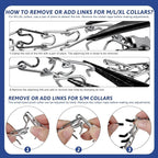 Pinch Collar for Dogs, Prong Training Collar with Quick Release Buckle for Dog Pulling Behavior Correction, Adjustable Pinch Leashes (XL / 23-26" Neck Size)