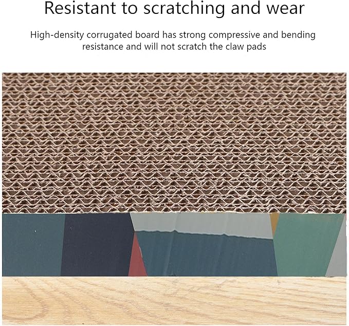 Cat Scratch Board, Bone-Shaped Design cat Scratch pad, Brown Corrugated Cardboard, pet cat Toy, Reversible cat Scratch Toy (1pcs)