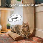Necoichi Cardboard Cat Scratcher Wall for Indoor Cats - Cat Scratching Board, Cat Scratch Pad Lounger with Reversible Usability and Extra Comfort for Lounge, Curved (Dark Cherry, Large)
