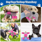 Plush Chew Toys for Large Dogs, Tough Crinkle Stuffed Animal Squeaky Interactive Toys for Small Medium Large Dogs, Keep Them Busy, Big Pet Toys