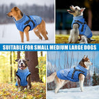 Mosucoirl Warm Dog Coats Pet Clothes, Waterproof Dogs Jacket Reflective Pet Outfits Winter Dog Cold Weather Coat Cozy Snow Jackets Vest for Small Medium Large Dogs Puppy Doggie