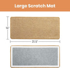 Ordora Cat Scratcher & Mat Set: 31.5" Extra Large Cat Scratch Pad&Bed – Cat Wall Scratcher Protects Sofas and Furniture – Ideal for Indoor Cats to Scratch and Rest