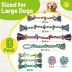 9-Pack Dog Rope Toys for Large Dogs – Strong Tug Toys for Aggressive Chewers, Ideal for Tug-of-War & Teeth Cleaning, Multi-Style Rope Set for Active Dogs