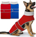 Dog Coat 2 Pack, Turtleneck Fleece Pet Winter Jacket for Cold Weather, Warm Dog Clothes Sweater Outdoor Indoor for Small, Medium, Large & XL Dogs (M-XXL)