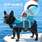 ASENKU Dog Life Jacket - Pet Safety Vest for Swimming & Boating, Shark Life Jacket with Floatation, Dog Lifesavers Swimsuits for Small Medium Large Dogs (Deepblue, L)