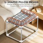 Bedside Cosleeper Dog Cat Bed - Height Elevated Dog Bed with Bloster Extension Attached to Human Bed Dog Cat Window Perch Bedside Lounge Elevated Dog Bed with Pillow (26 x 20 x 20 Inch)