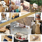 Jecikelon Dog Clothes Dogs Sweater Soft Puppies Clothing Winter Puppy Sweaters Warm Outfit for Dogs Small XXS XS Cat Apparel (Khaki, M)