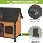 GUTINNEEN Large Dog House Outdoor & Indoor Dog Cage with All-Around Metal Frame,Waterproof Dog Kennel for Small,Medium,Large Dogs