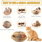Modern Cat Scratcher - Reversible Cardboard Scratcher for Cats, Kitty kurlz cat Toy & Twisty Paws cat Toy, Fun Toys for Bored Indoor Cats