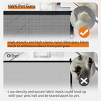 NWK Magic Dog Gate for Stairs Pet Gate for The House Providing a Safe Enclosure for Pets to Play and Rest, 6 Hooks Design (120'' X 30'')