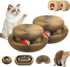 2PCS Cat Toys Magic Organ Cat Scratcher,Foldable Reversible Accordion Kitty Toy with Ball Bell for Indoor Cat Toy Exercise Anxiety Relief