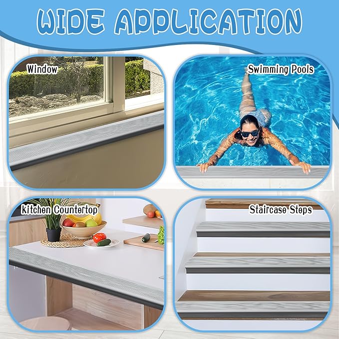 2 Rolls Window Sill Protector from Dog Cat Scratching - 5.5 Inch x 6.6 Feet Cuttable Rubber Door Furniture Edge Protector from Dog and Cat Claw Scratching Chewing Slobbering on Window Sills