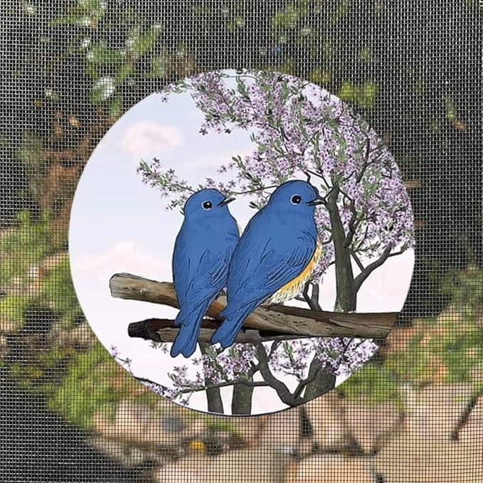 Screen Door Magnets Double Sided – Keep People, Kids, and Dogs from Running into a Screen Door. Saver - Robbins Aria Blue Birds