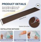 157.5" x 15.8" Cat Scratch Furniture Protector, Self-Adhesive Couch Protector from Cat Claws, Cats Scratching Mat for Couch, Sofa, Wall & Door, DIY Cat Scratch Pads Replacement, 2 Pack (Brown)