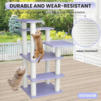 5 Level Cat Tree for Outdoor and Indoor Cats,Large Cat Tower with Scratching Posts 46 inches