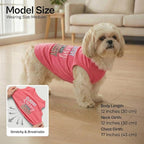 Parisian Pet 2 Pack Dog Shirts – 100% Cotton Shirts for Medium Dogs – Pink Sleeveless Stylish Girl Dog Clothes – Breathable and Lightweight Pet Apparel - Stretchy Summer T Shirts for Dogs