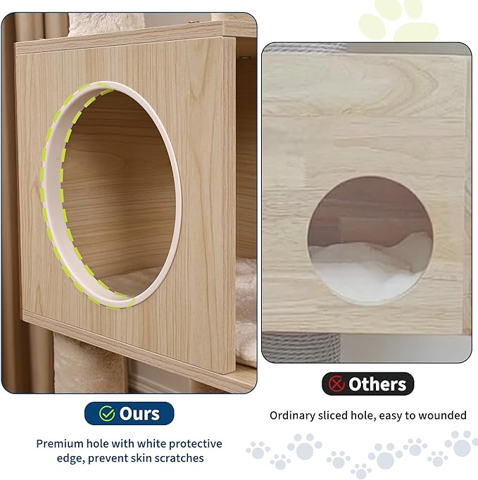 Tall Cat Tree with Litter Box Enclosure, 66.9” Multi-Level Cat Condo Tower, Sturdy Cat House with Perches, Hammock & Scratching Posts for Indoor Cats, Large Modern Cat Furniture