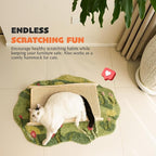 PETKARAY Sisal Cat Scratching Board, Curved Sisal Cat Scratcher, Large Indoor Kitty Scratch Pad, Heavy Duty Wave Lounge Bed for Kitten