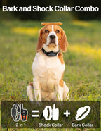 PaiPaitek Bark Collar with Remote and Automatic Mode - 3300ft Range Bark and Training Collar Combo, Shock Collar for Dogs 40-151 lbs Waterproof & Rechargeable