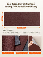 Cat Scratch Mat Furniture Protector, Eco-Friendly DIY Trimmable Self-Adhesive Cat Scratching Pad, Couch Wall Sofa Guard, Reusable Claw Scratching Protector 78.7"x15.8" (Brown)