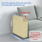 Couch Protector from Cat Claws,Dual-Sided Fit for Left & Right Sofa Arms, Multiple Colors to Blend with Any Home Decor, Couch Corner Protectors for Cats and Cat Scratch Furniture Protector(Warm Beige)