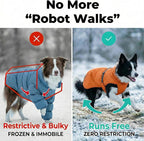 Dog Winter Coat, Warm Puffer Jacket with Fur-Safe Buckle & Leash Hole for Cold Weather, Water-Repellent Snow Vest, Breathable Thermal Apparel for Hiking & Active Dogs (Aurantium, XX-Large)