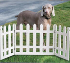White Picket Fence Folding Pet Gate