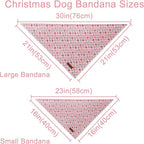 Valentine Dog Bandana, Pink Heart Triangle Bid Scarf for Small Medium Dog, Cotton Pet Kerchief for Girl Boy Dogs or Cats, Red Dog Bandana, Cute Adorable Puppy Bandana