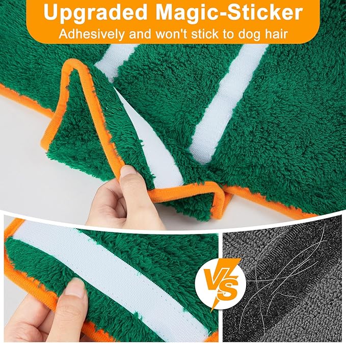 Bienbee Dog Bathrobe, Quick Drying Super Absorbent Dog Robes for After Bath, Warm Keeping Dogs Towel, Dogs Bath Supplies, Dark Green M